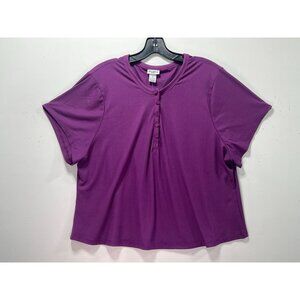 Rue 21 - Women's Short Sleeve Stretch Blouse - Purple - 4X
